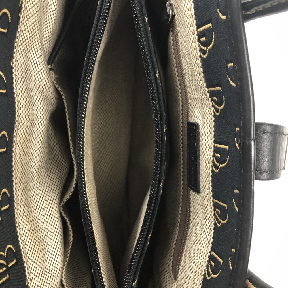 DOONEY & BOURKE Shadow Signature Shoulder Hand Bag Black Gold removable strap - Picture 10 of 16